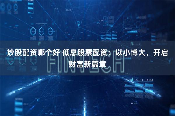 炒股配资哪个好 低息股票配资：以小博大，开启财富新篇章